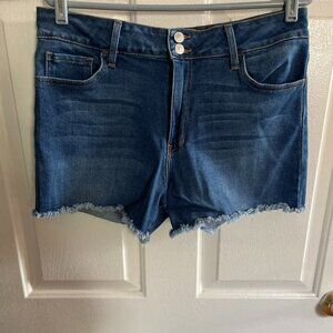 Womens Just Black High Rise Blue Jean Short